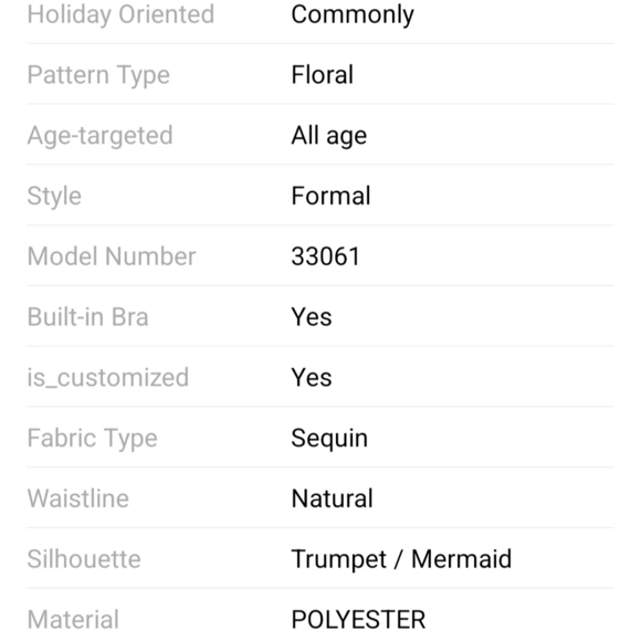 Red Sequin Backless V-Neck Gown - Picture 4 of 10